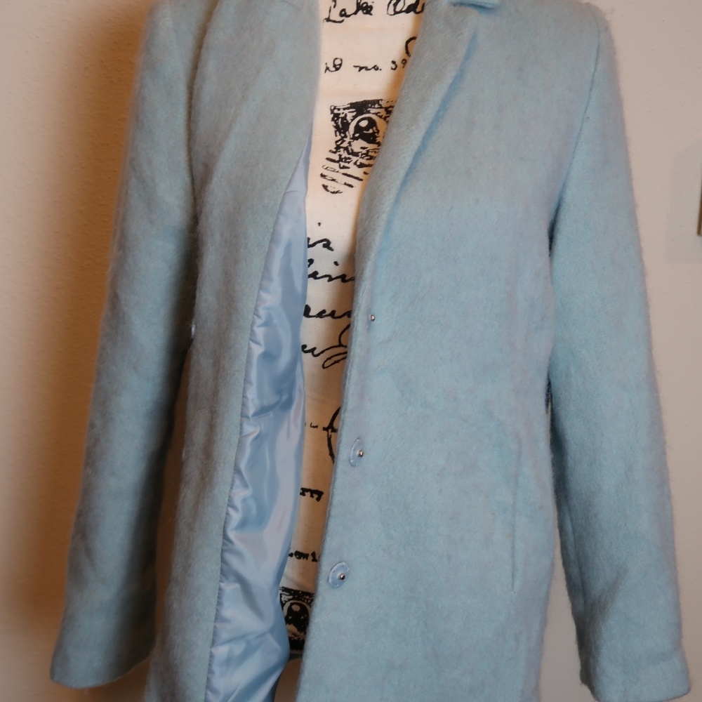 Black Rivet Long Light Blue Jacket Size XL
